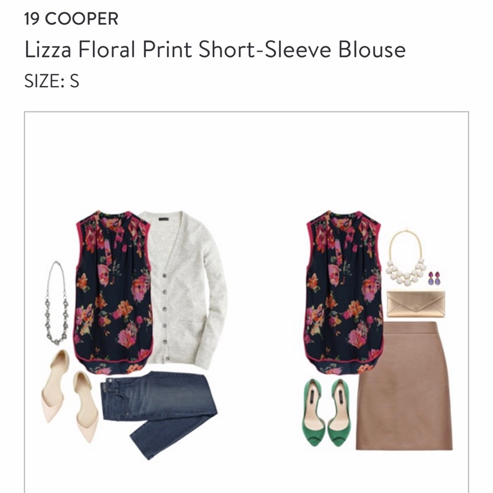 19 Copper blue floral sleeveless top - Picture 8 of 8